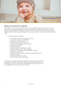 baby travel first aid checklist